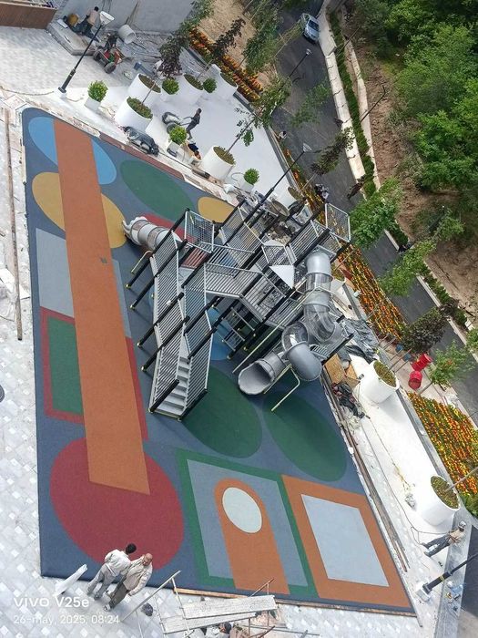 Резиновое покрытие для детских площадок