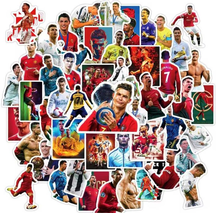 Set 50 stickere abțibilduri stickers Cristiano Ronaldo Portugalia Real