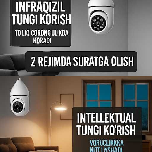 WiFi Kamera Uy uchun — Patronli IP Kamera | Tezkor Dostavka