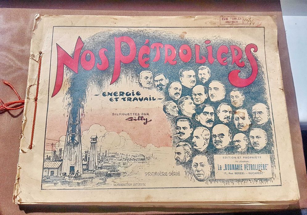 F257-I-Album rar Romania veche-PETROLUL NOSTRU 1928 cu AUTOGRAF Romania petroliera. 66 Siluete ale oamenilor de seama din domeniu.