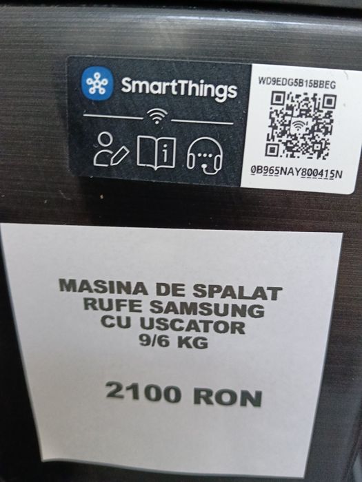 Mașină de spălat Samsung cu uscător 9/6kg