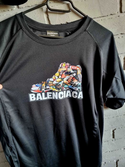 Тениска черна Balenciaga, тениски полиестер S m L