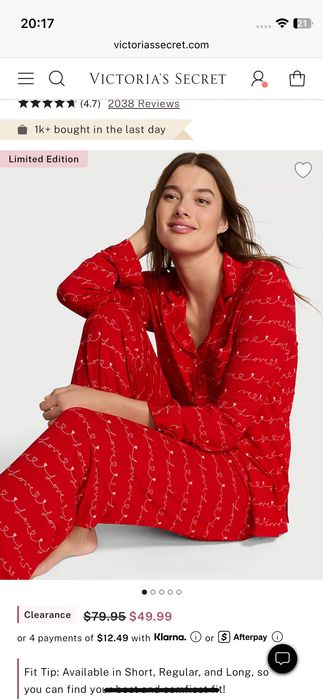 Пижама Victoria’s Secret S regular