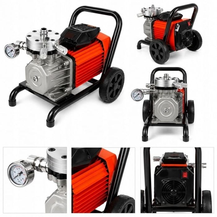 Pompa zugravit airless electrica cu membrana 3.5KW 15L/min XD2178, aparat profesional pentru pulverizare vopsea pe pereți și suprafețe mari