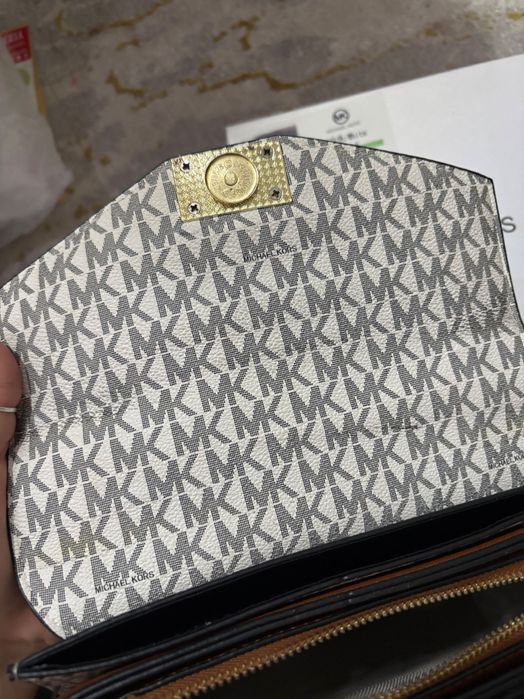 Michael Kors Brown and white bag