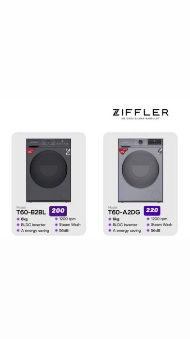 Стиральная машина Ziffler 6/7/8/10/13kg