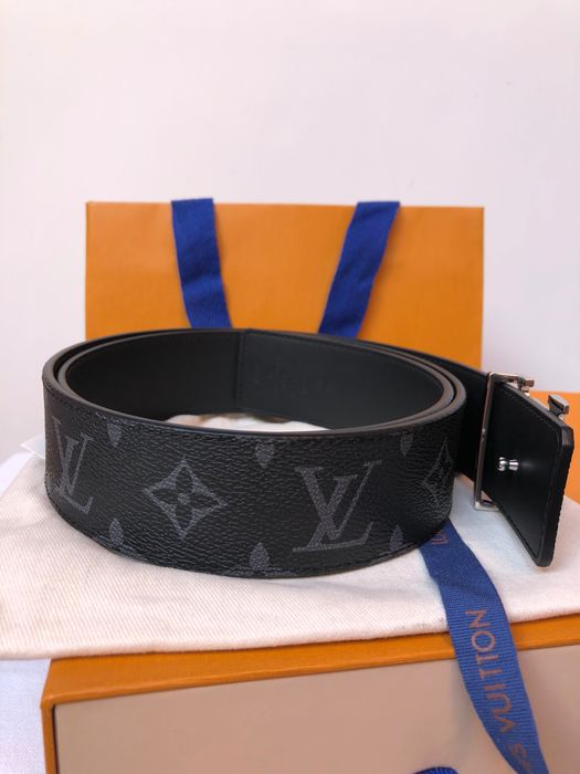 Curea 100% originala Louis Vuitton Monogram Eclipse Canvas reversibila