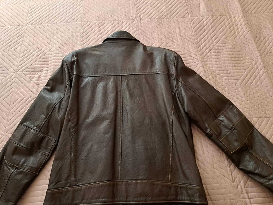 Яке от естествена телешка кожа