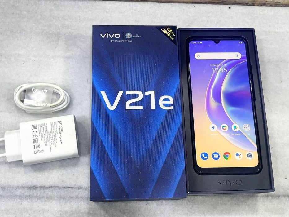 Vivo V21 e 8+4/128 GB korobka dokument zaryadchik srochna Sotladi