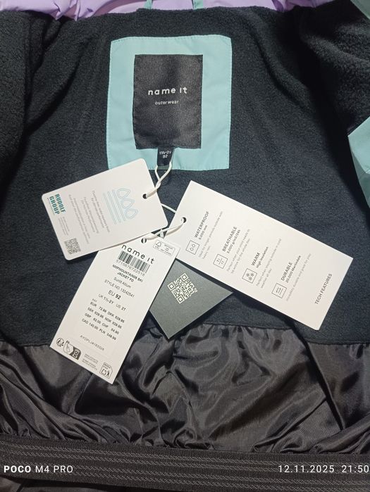 Geaca de ski impermeabila, anti-vant și super călduroasă Name IT