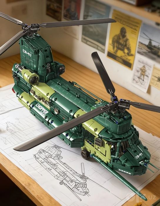 Конструктор лего военный вертолет геликоптер CR-97