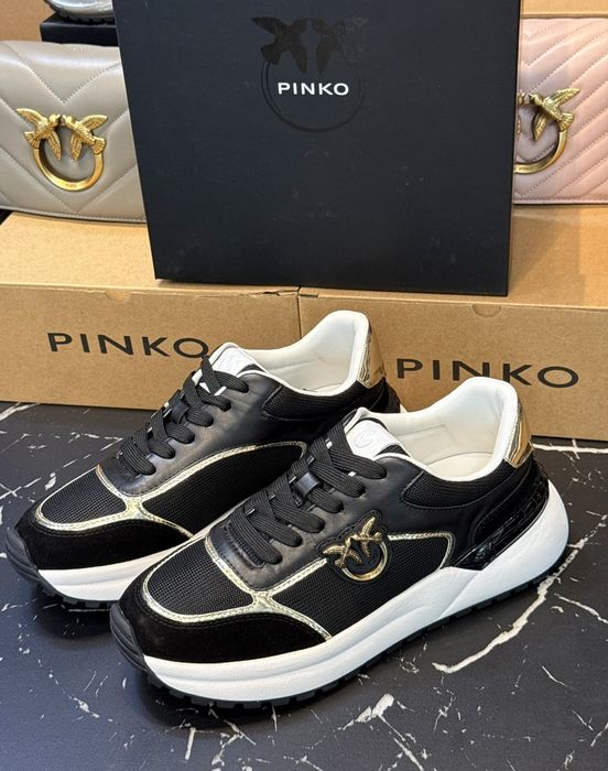 PINKO DV5 black/plati дамски маратонки сникърси 40