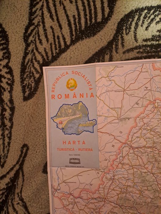Harta Turistică - Rutieră România 1979 - Direcția Topografică Militară