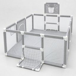 Детска кошара за игра 3в1 с баскетболен кош и футболна врата, 230×118×102 см, 6м+