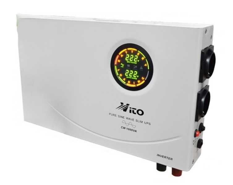 1000VA Тънък Инвертор UPS - Чиста Синусоида