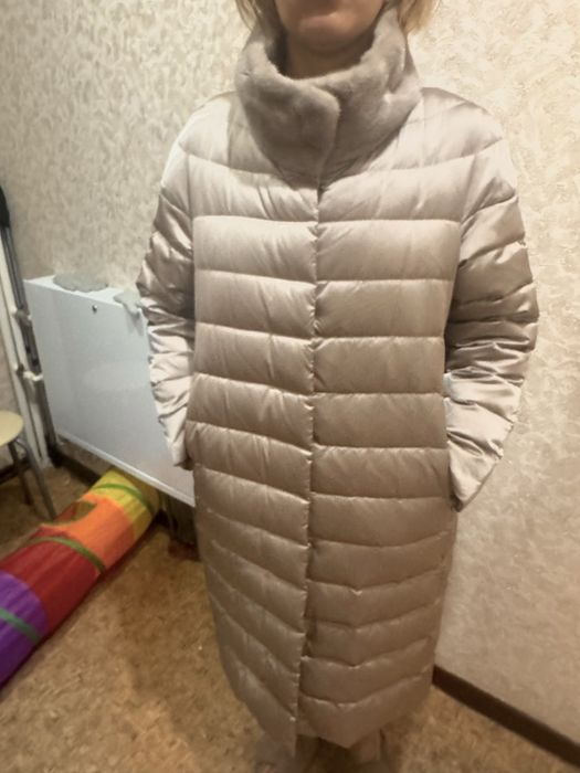 Пуховик с норковым воротом