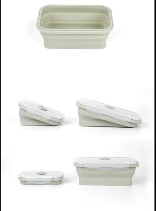 4 бр. Силиконови сгъваеми контейнери за съхранение на храна