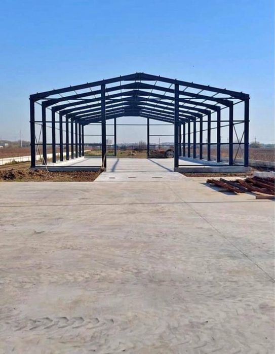 Hală metalică agricolă 12x25 m din profile zincate
