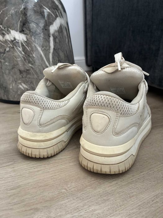 Sneakers Bershka Chunky / Skate Platform Ecru Mărimea 37
