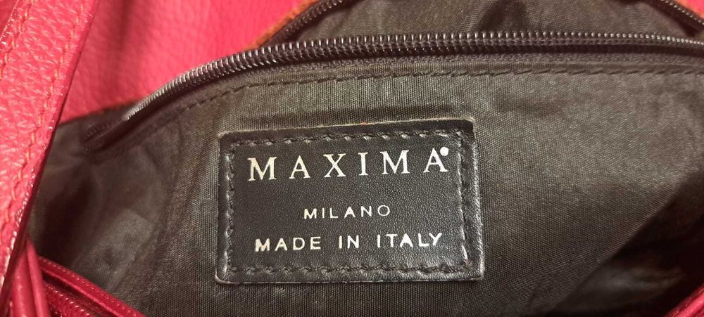 Vand geanta de piele, rosie