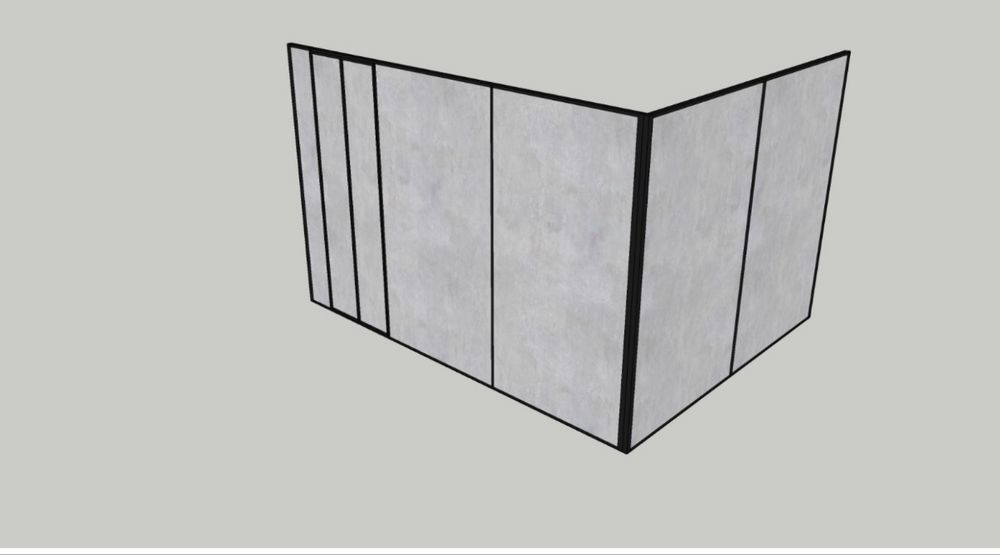 Перегородка из метала с лдсп .