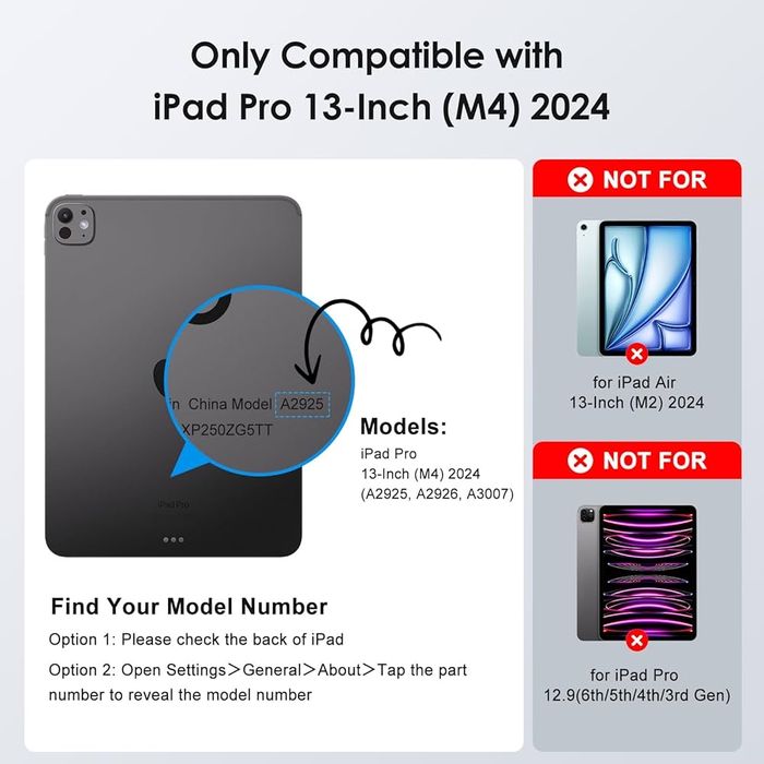 “Runelk” Magic Keyboard за iPad Pro 13 M4 калъф с клавиатура