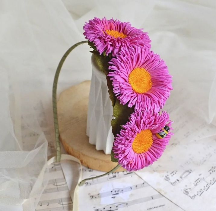 Ободок  для девочек  ручной работы