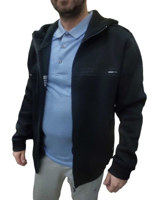 Мужская толстовка на молнии с капюшоном