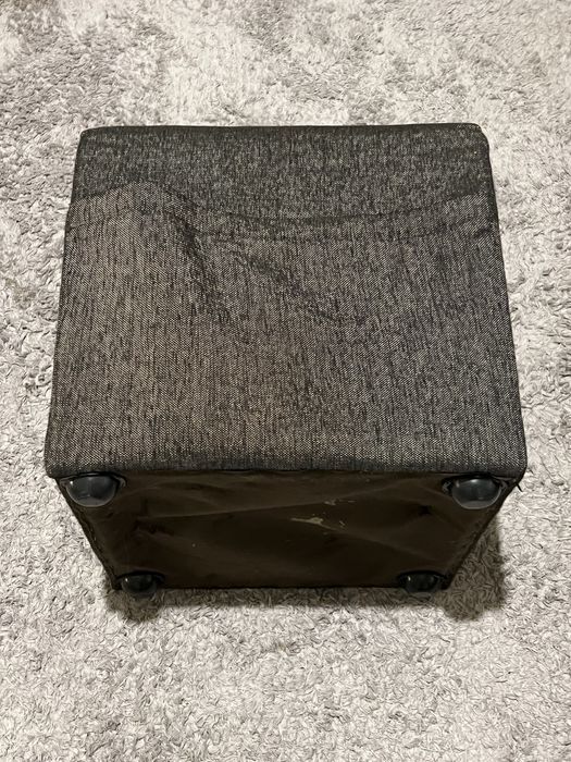 Taburet stofa neagra 50 x 50 x 50 cm - doua bucati