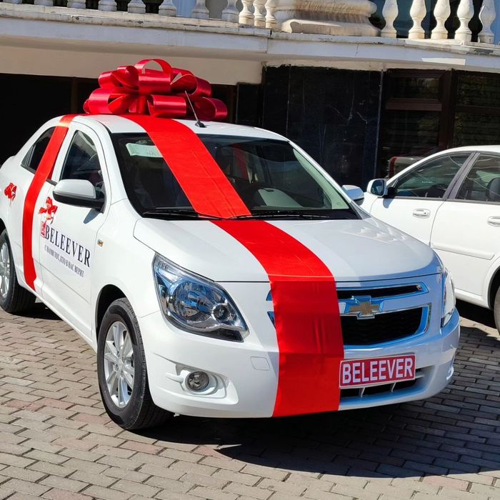 Бантик для машины лента.подаричный бантик