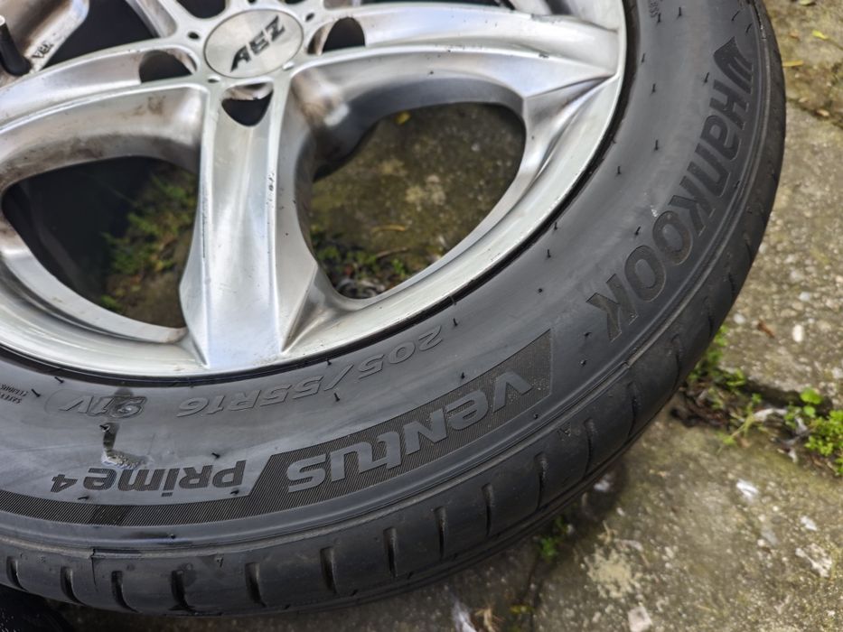 Джанти 16ки 5х112 с летни гуми Hankook 205/55/16