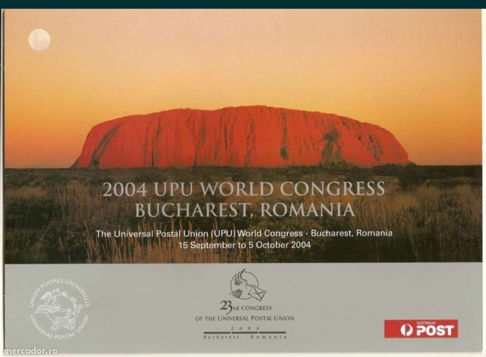 Vand catalog timbre Australia autentic UPU 2004, 500 ron negociabil