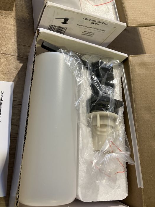 Дозатор за течност Lavello, квадратен (черен графит) 2 броя