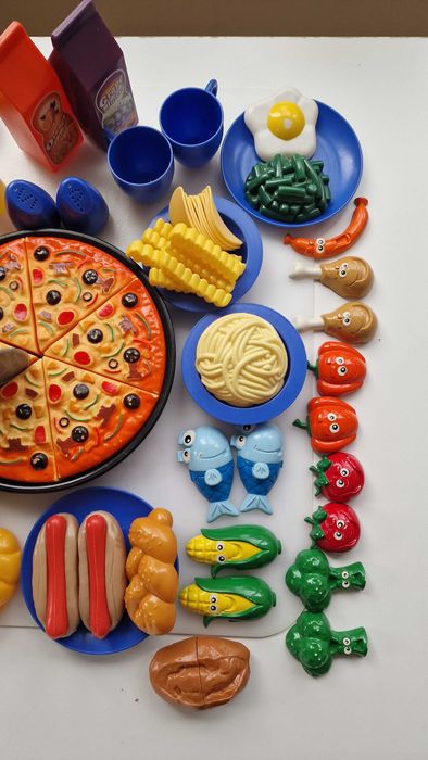 Детски кухненски комплект – храна и прибори, ~80 части