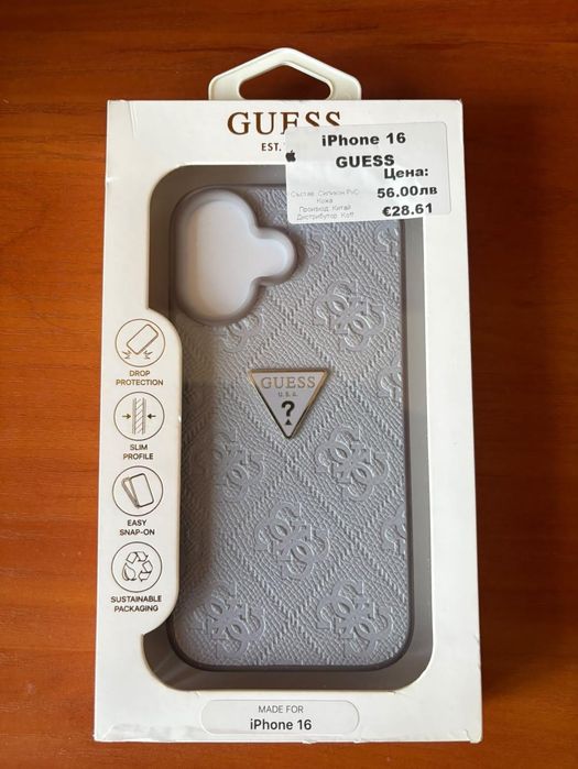 Калъф за iphone 16 на guess