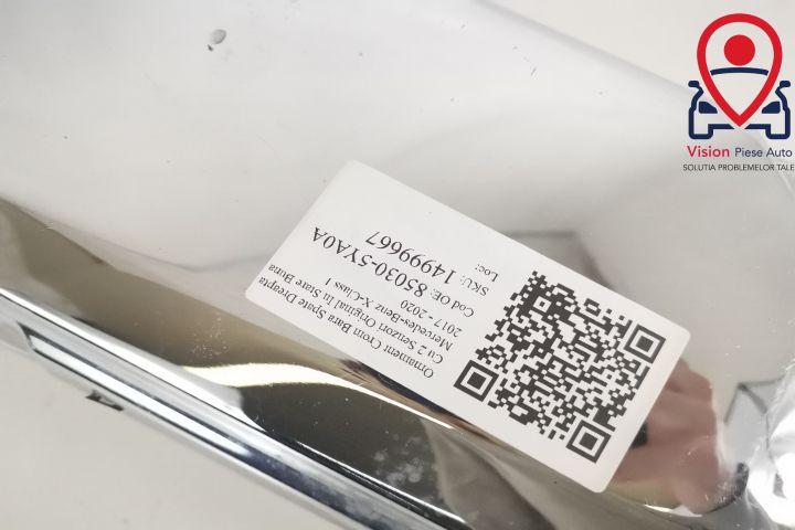 Хромиран Орнамент Задна Броня Дясна Страна С 2 Сензора Оригинален В До