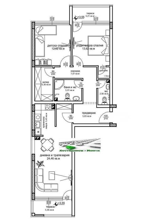 Продава се Тристаен апартамент в Пловдив, Съдийски - 122 кв.м за 690 €/кв.м - Снимка #9
