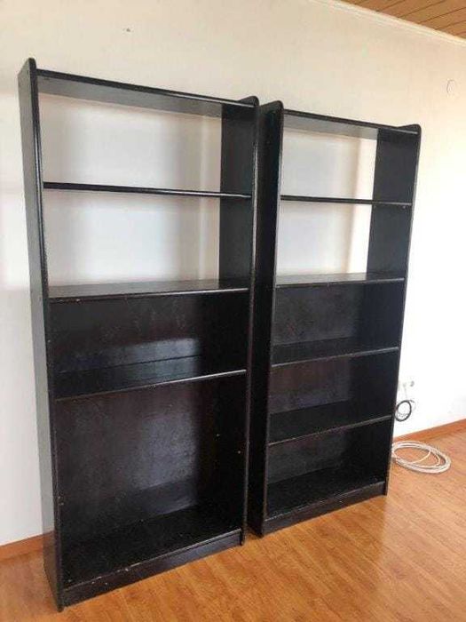 Raft depozitare Biblioteca expunere, lemn pin 18 mm, negru, stare buna