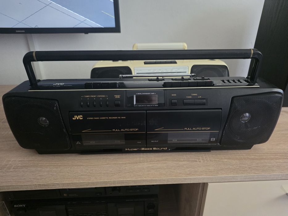 Lot doua Casetofoane cu radio, JVC, Panasonic, Casetofon si Dublucasetofon