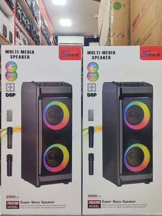 SINGE KOLONKA ZQS 4290 50sm 2 ta mikrofonli , pultli