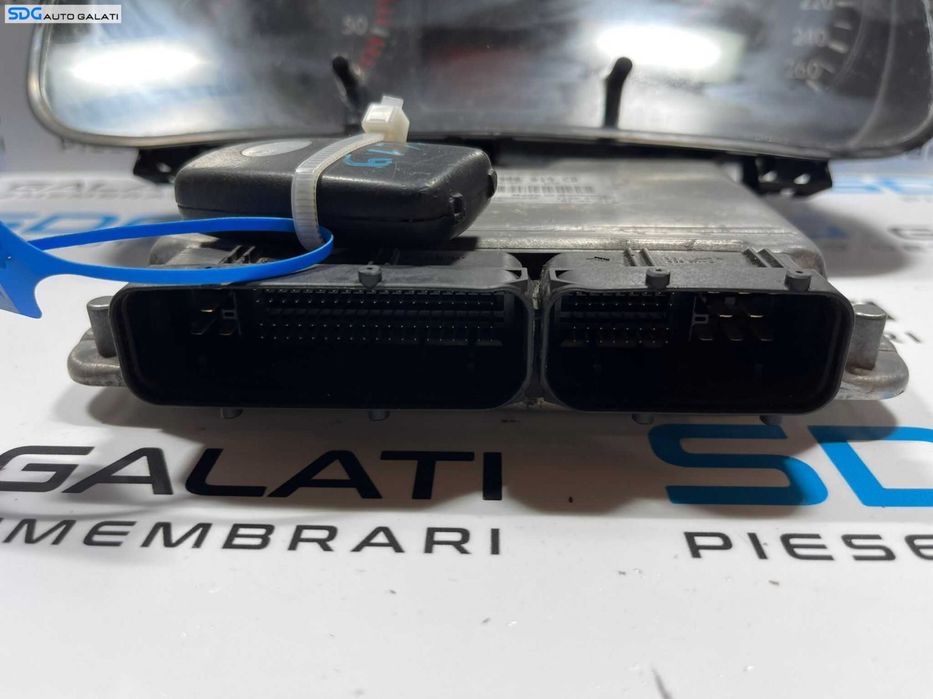 Kit Pornire ECU Calculator Motor Ceas Bord Imobilizator Cip Cheie Volkswagen Golf 4 1.9 TDI AXR 1998 - 2006 Cod 038906019CR 0281010663 [L2272]