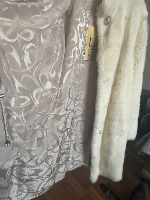 Шуба норка белая