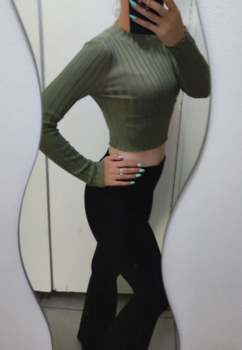 Top cu mânecă lungă - verde