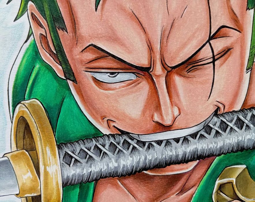 Аниме рисунки / One Piece, Demon slayer ,Формат А4+ рамка