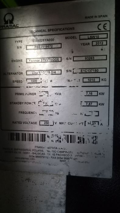 Turn de lumini cu generator 220v