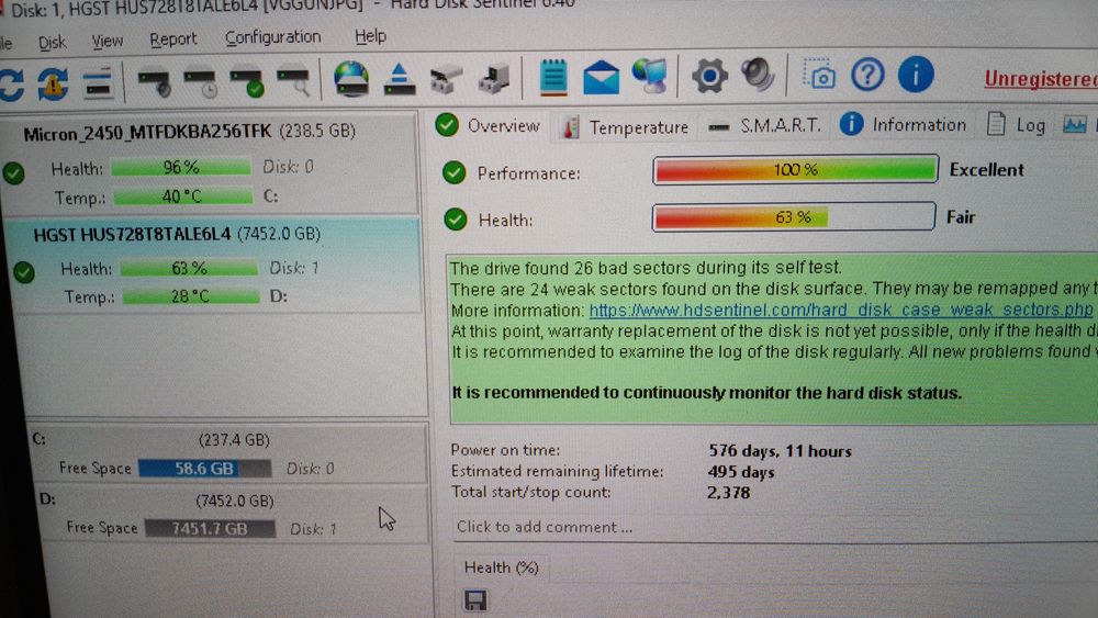 HDD WD Black 3.5" 8 TB folosit