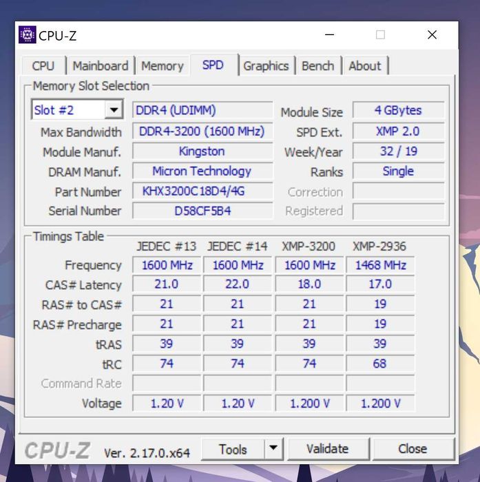 озу DDR4 Hyper x, 3200 mhz 4gb + 4gb