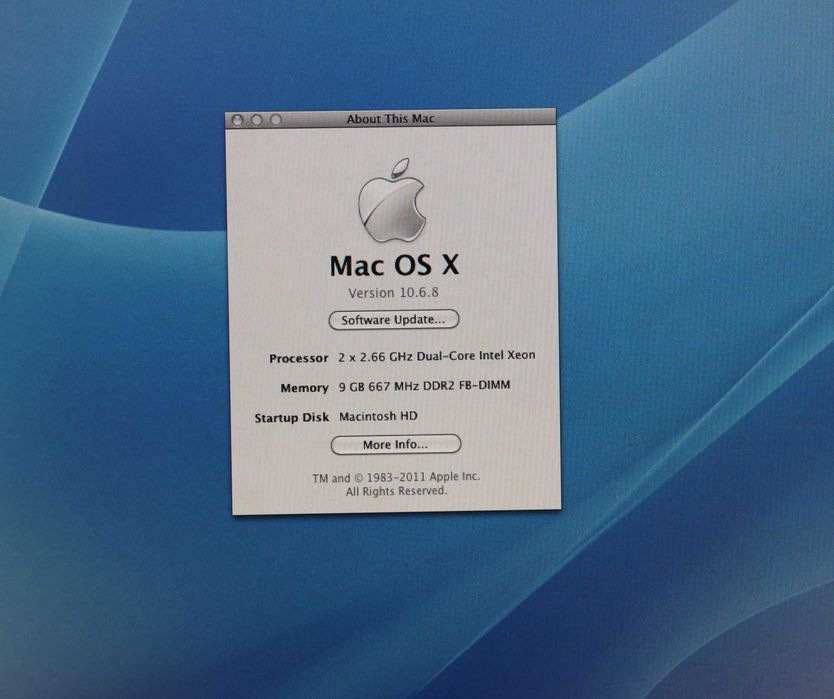 Mac Pro Apple A1186 (2006) – 9GB RAM / 1.5TB HDD – carcasă aluminiu