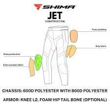 Текстилен мото панталон SHIMA JET GRAY,протектори,подплата,вентилация