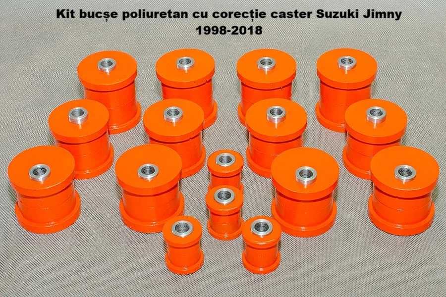 Kit bucse Suzuki Jimny 1998-2018 cu/fara caster + bucse metalice POLI